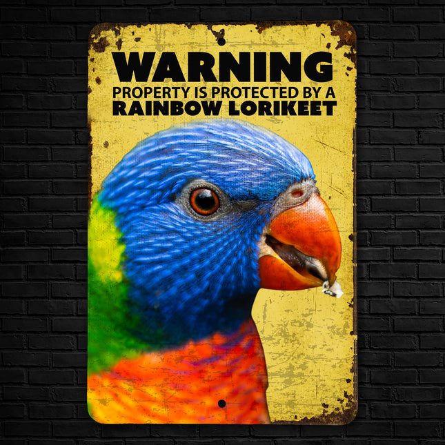 Rainbow Lorikeet Warning Sign