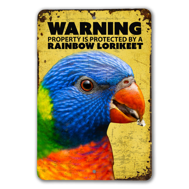 Rainbow Lorikeet Warning Sign