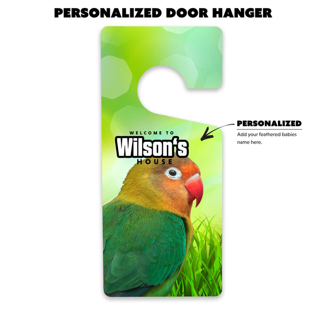 Personalized Love Bird Door Hanger