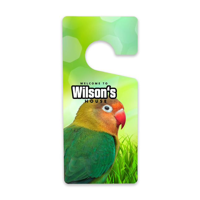 Personalized Love Bird Door Hanger