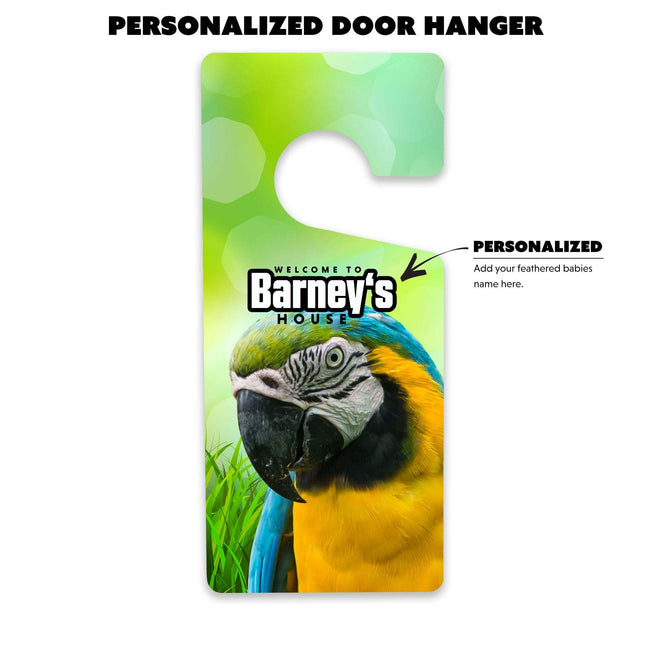 Personalized Macaw Door Hanger