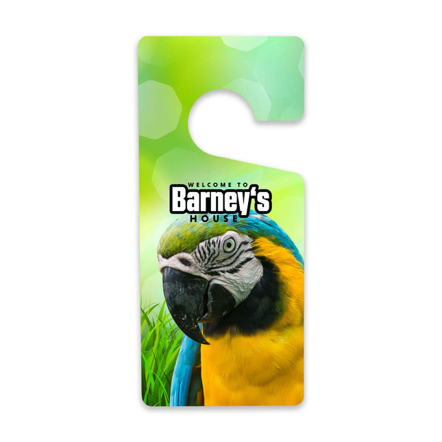 Personalized Macaw Door Hanger