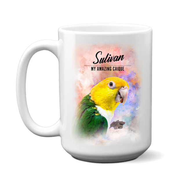 Personalized Yellow Bellied Caique Mug