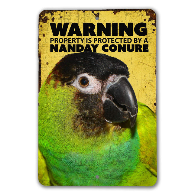 Nanday Conure Warning Sign