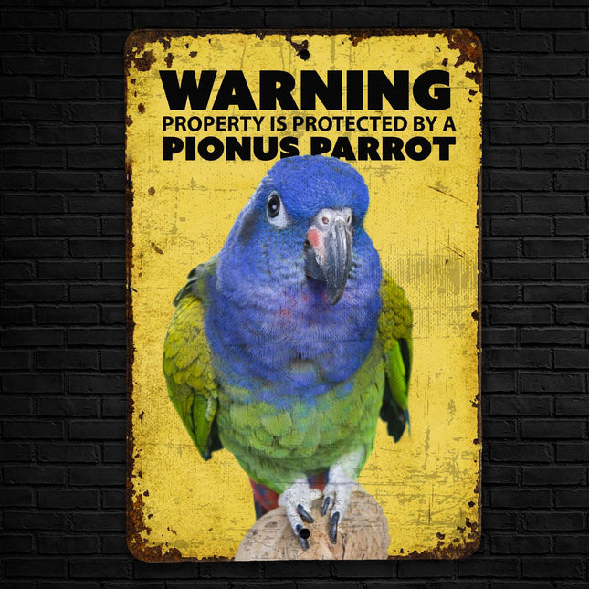 Poinus Parrot Warning Sign