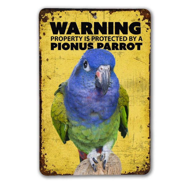 Poinus Parrot Warning Sign