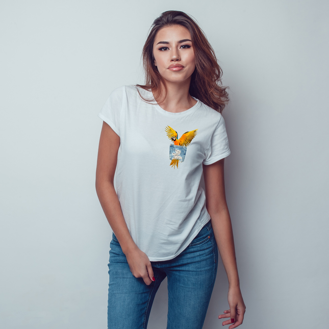 Crazy Macaw Pocket Prints T-Shirt