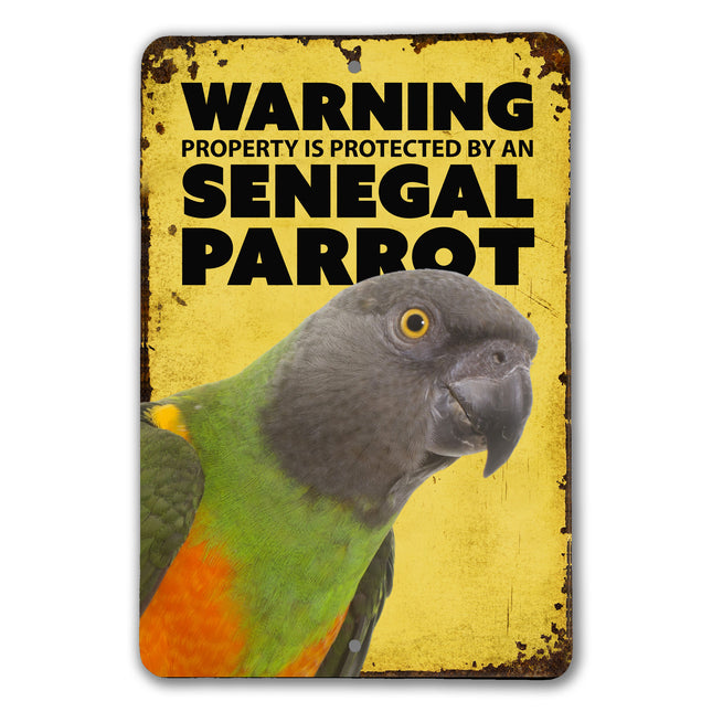 Senegal Parrot Warning Sign