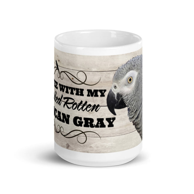 Coffee With My Spoiled Rotten African Gray Mug