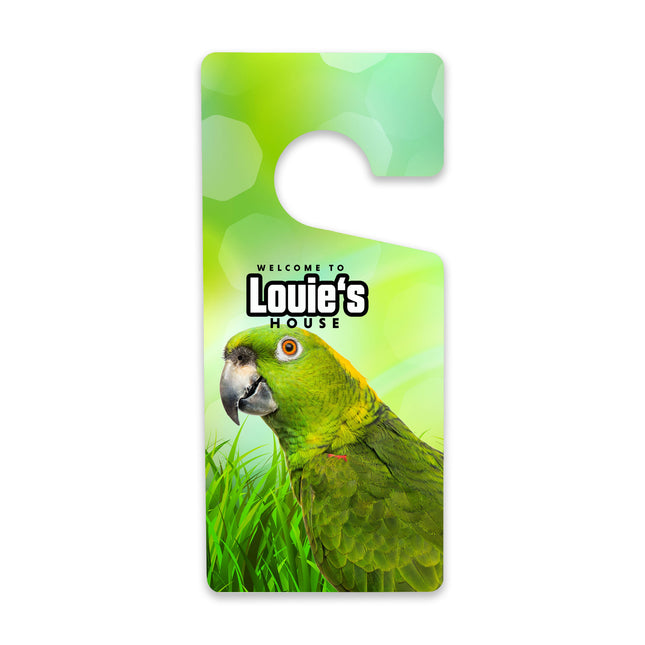 Personalized Yellow Naped Amazon Door Hanger